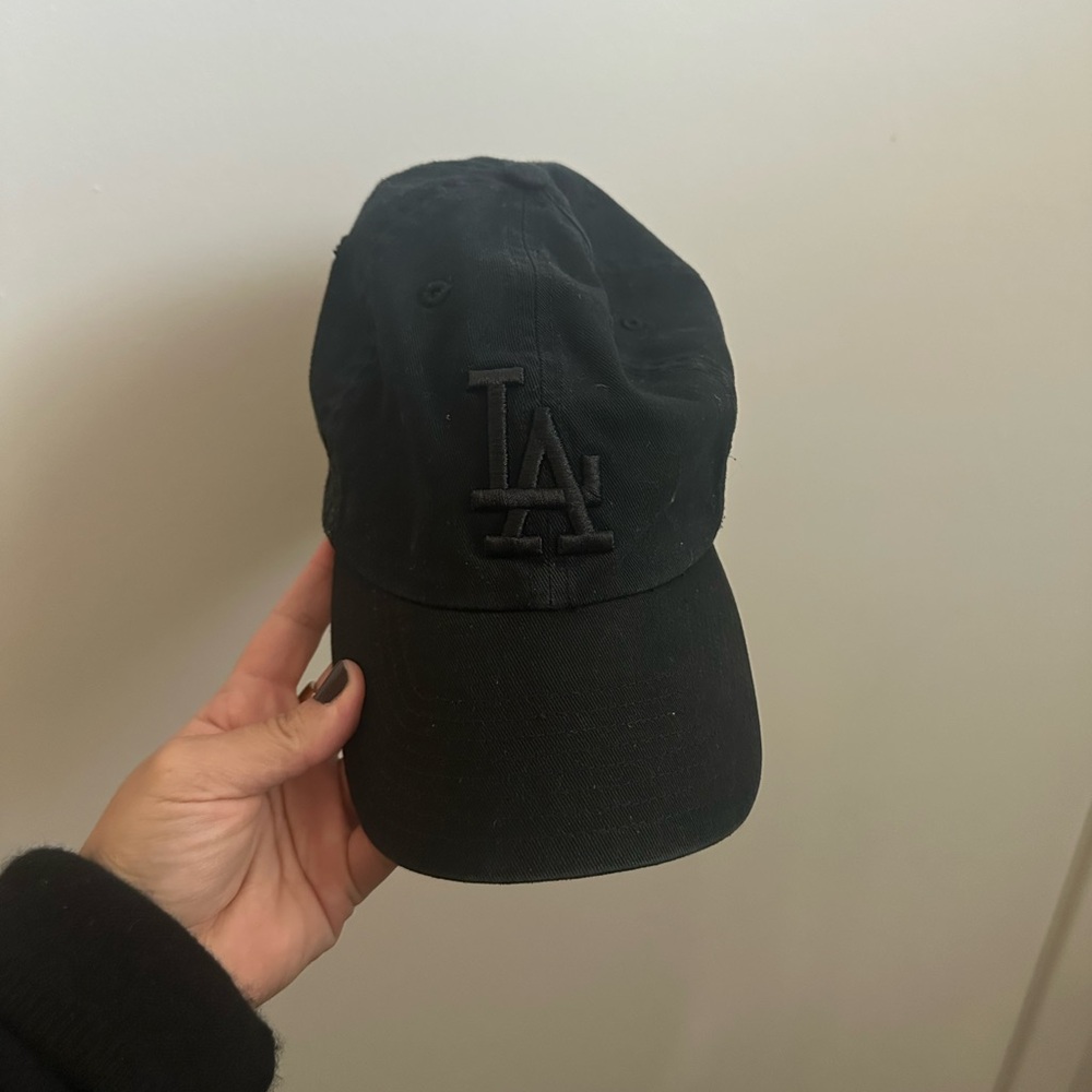 LA 47 Brand black with black stitching hat